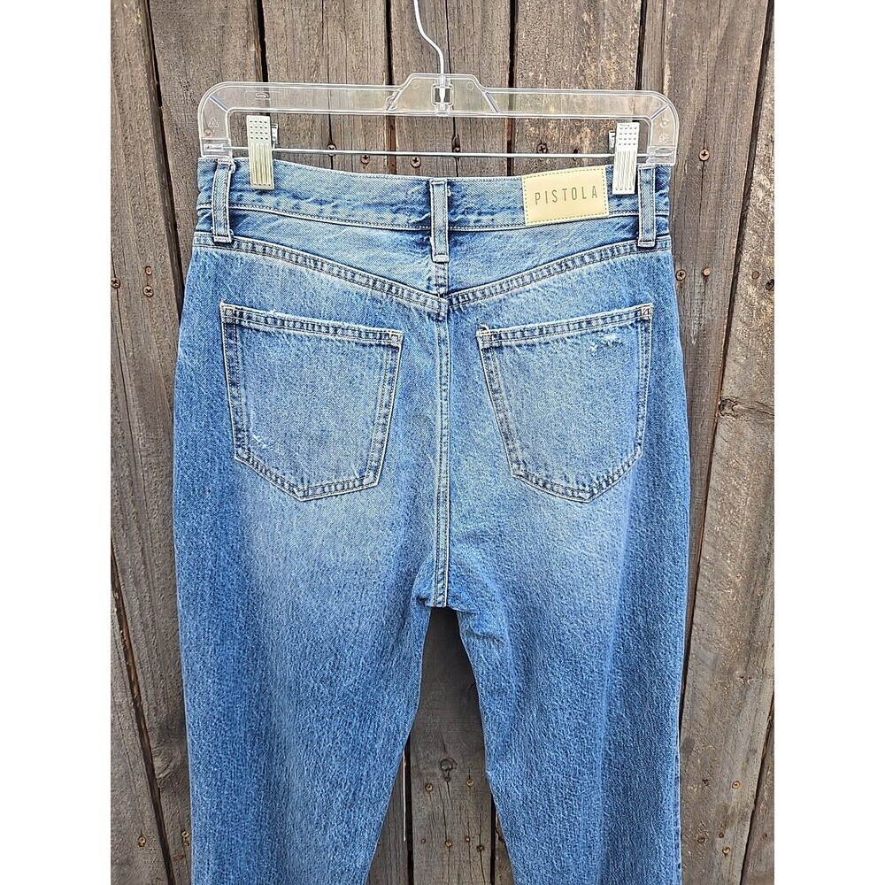 Pistola Denim Women’s Size 27 Distressed Straight Leg Jeans Blue Wash - Picture 8 of 12